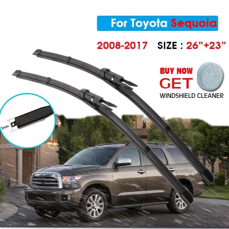 Car Wiper Blade For Toyota Sequoia 26"+23" 2008-2017 Auto Windscreen Windshield Wipers Blades Window Wash Fit Pinch Tab Arm
Car Wiper Blade For Toyota Sequoia 26"+23" 2008-2017 Auto Windscreen Windshield Wipers Blades Window Wash Fit Pinch Tab Arm