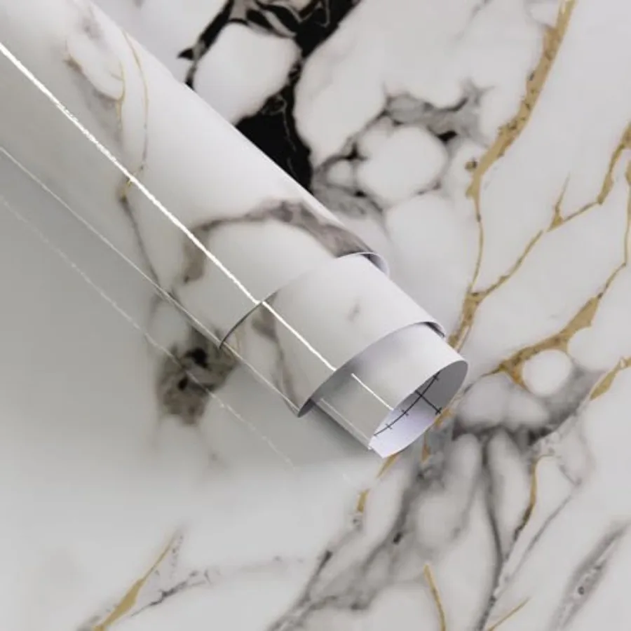 15.74"x354.3" Marble Contact Paper for Countertops Peel Stick Waterproof Faux Marble Wallpaper for Kitchen Cabinets TV Wall Bac
15.74"x354.3" Marble Contact Paper for Countertops Peel Stick Waterproof Faux Marble Wallpaper for Kitchen Cabinets TV Wall Bac