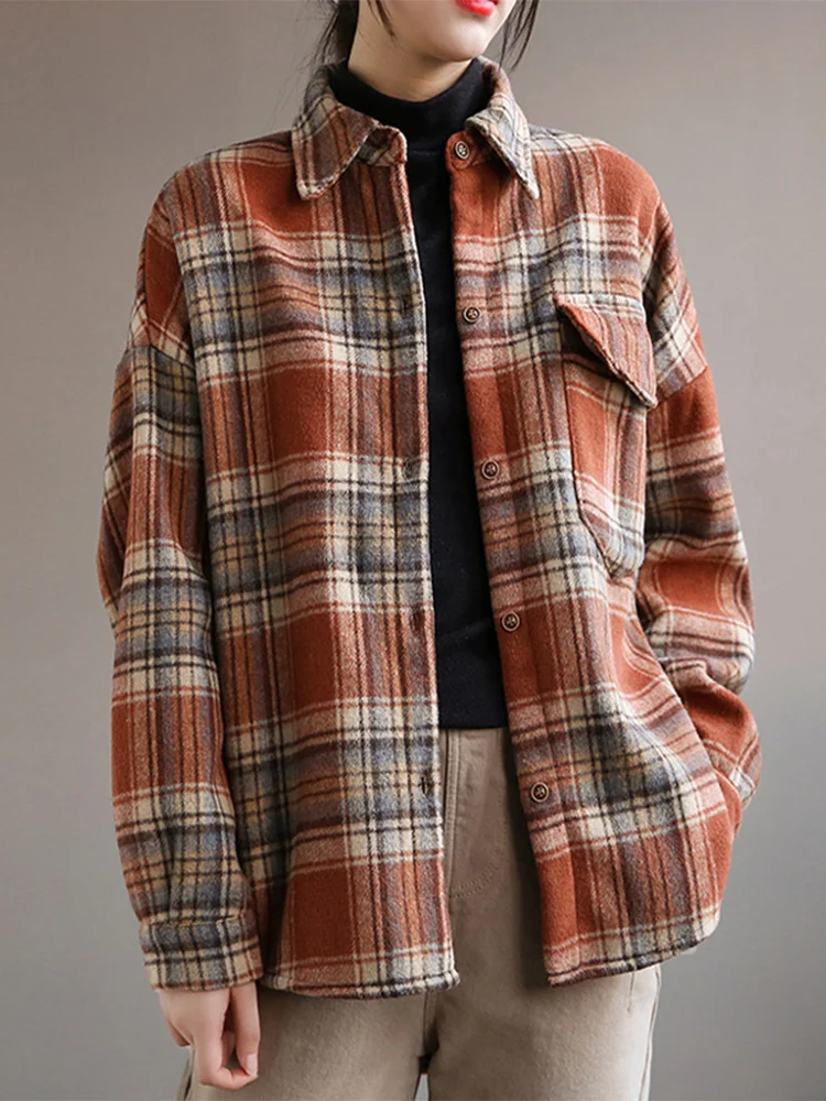 Thiened Long Sve клетчатое шерстяное пальто в стиле ретро, женская одежда больших размеров, воротник на пуговицах, асимметричный дизайн
Thiened Long Sve клетчатое шерстяное пальто в стиле ретро, женская одежда больших размеров, воротник на пуговицах, асимметричный дизайн