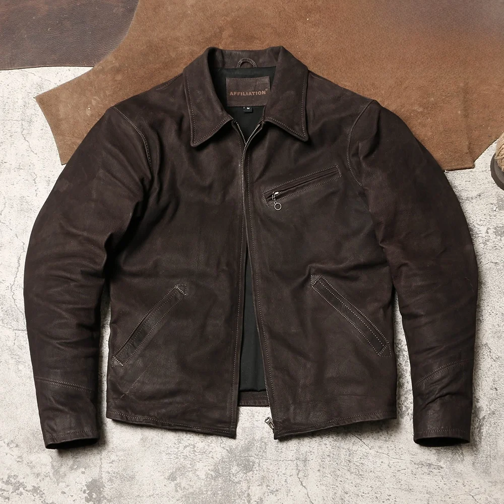 Vintage Waed Genuine Lambskin Leather Jaet Stand Collar Soft Thin Wax Dyeing No Painting Surface Spring Faion Ci Yout...
Vintage Waed Genuine Lambskin Leather Jaet Stand Collar Soft Thin Wax Dyeing No Painting Surface Spring Faion Ci Yout...