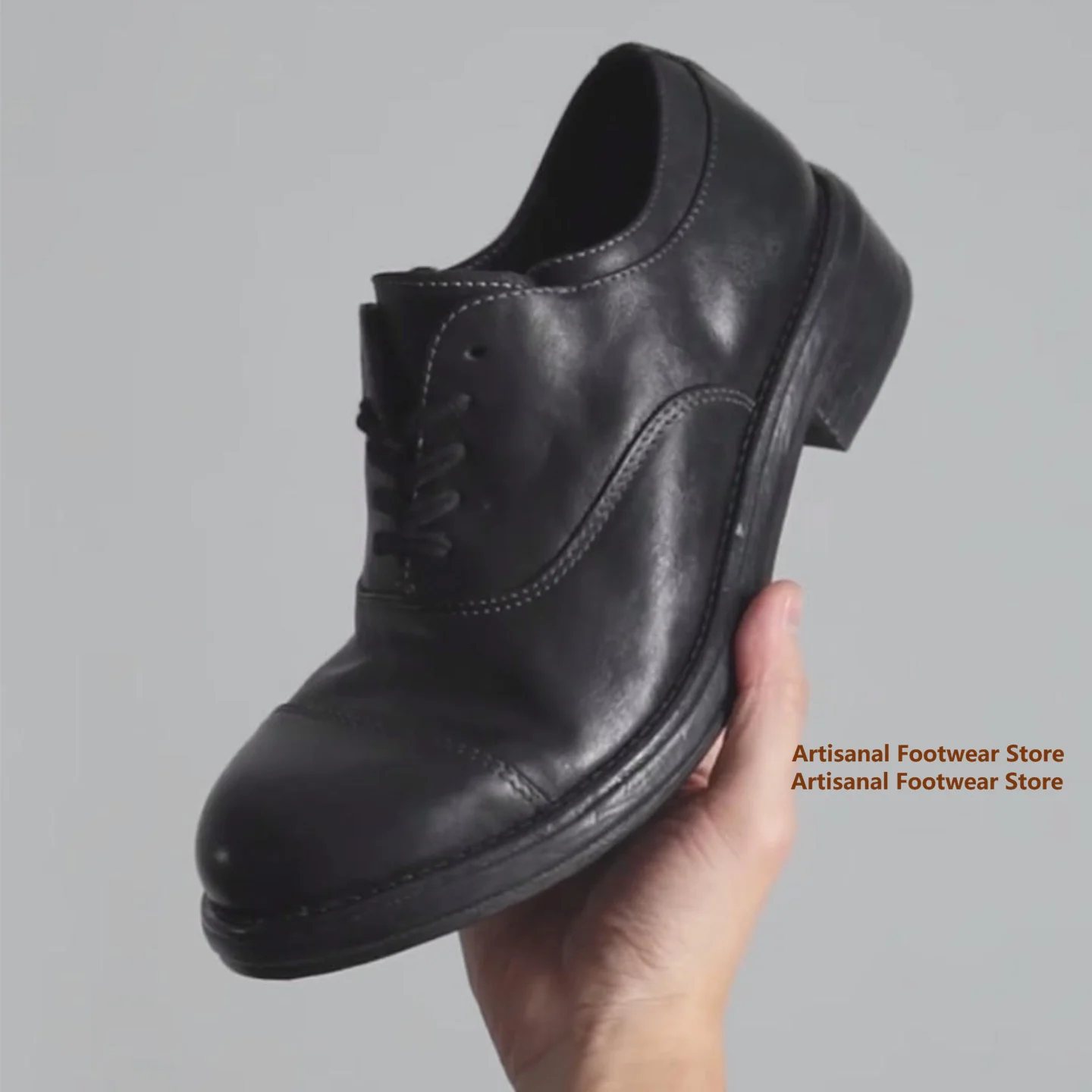 Black Leather Derby Shoes for Men Classic Lace-Up Business Casual Oxfords Vintage Round Toe Dress Shoes Low-Top Formal Shoes
Black Leather Derby Shoes for Men Classic Lace-Up Business Casual Oxfords Vintage Round Toe Dress Shoes Low-Top Formal Shoes