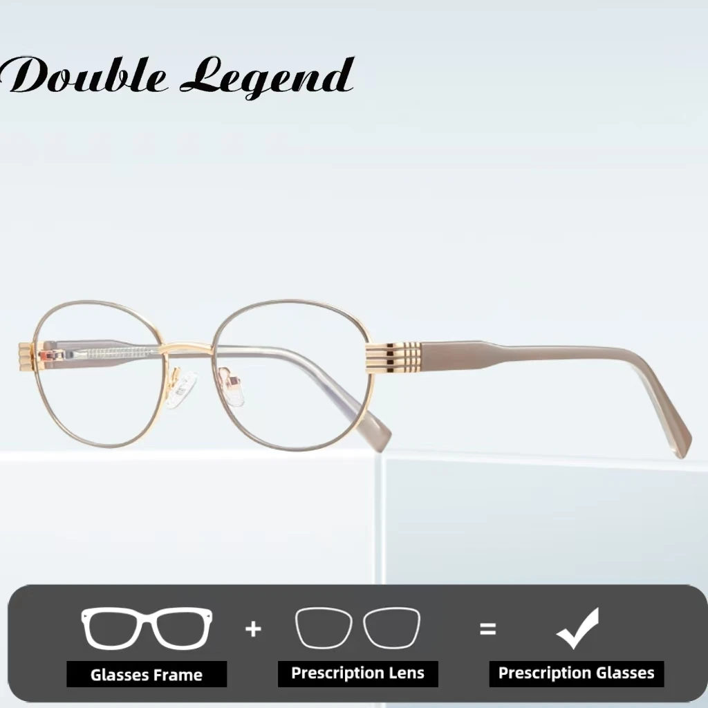 Женские модные металлические овальные очки Double Legend, очки с защитой от синего света, настраиваемые очки для чтения при близорукости по рецепту
Женские модные металлические овальные очки Double Legend, очки с защитой от синего света, настраиваемые очки для чтения при близорукости по рецепту