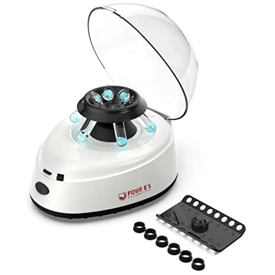 Mini Centrifuge 5400rpm 2000 x g RCF with 2 Interchangeable Rotors for 0.2/0.5/1.5/2mL Tube Capacity - NOT for Blood Samples
Mini Centrifuge 5400rpm 2000 x g RCF with 2 Interchangeable Rotors for 0.2/0.5/1.5/2mL Tube Capacity - NOT for Blood Samples