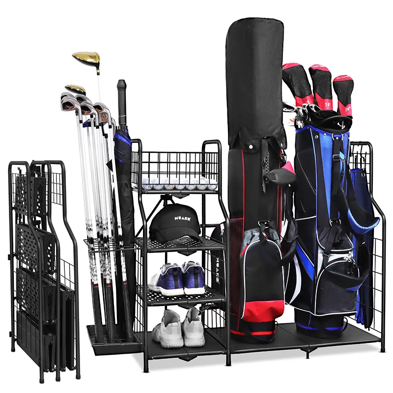 Golf Storage Rack Cart New Foldable Oversize Perfect for Storing Equipment Organizing Golf Bags Accessories Space Saving Design 
Golf Storage Rack Cart New Foldable Oversize Perfect for Storing Equipment Organizing Golf Bags Accessories Space Saving Design