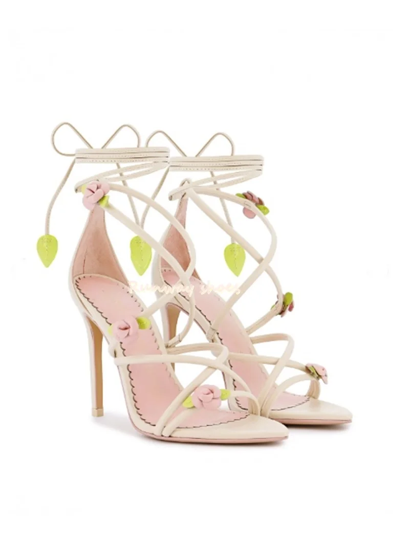Pointed Toes Sexy Flower Decorations Ankle Bandage Pink Sandals Stilettos Summer Style Luxury High Heels Lolita Style 2026
Pointed Toes Sexy Flower Decorations Ankle Bandage Pink Sandals Stilettos Summer Style Luxury High Heels Lolita Style 2026