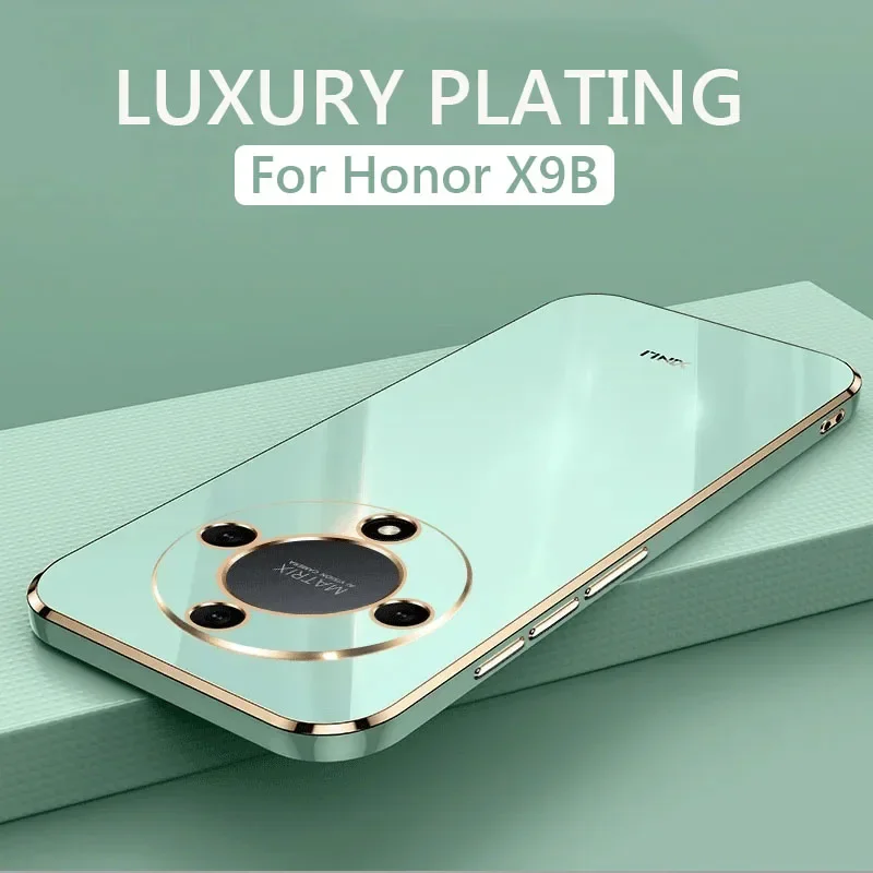 Luxury Square Plating Phone Case On For Honor X9B HonorX9B 5G ShockProof Soft Silicone Back Cover
Luxury Square Plating Phone Case On For Honor X9B HonorX9B 5G ShockProof Soft Silicone Back Cover