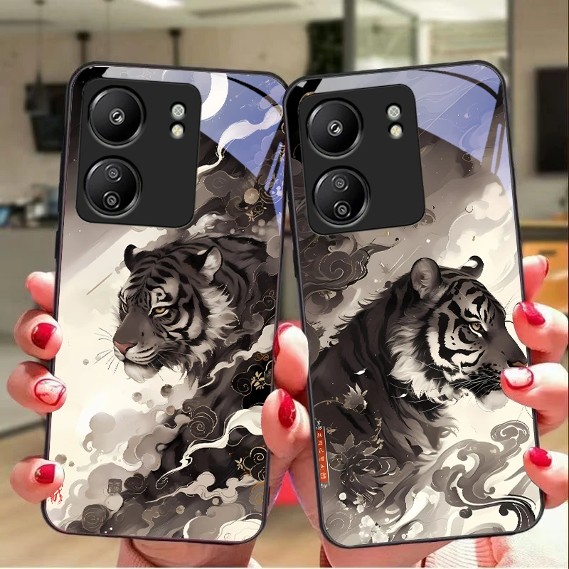 Oil Painting Tiger For Xiaomi Redmi 13C Note13 12 Pro Plus 5G Note 9 13T Pro POCO X6 F5 F6 Black Tempered Glass Phone Case
Oil Painting Tiger For Xiaomi Redmi 13C Note13 12 Pro Plus 5G Note 9 13T Pro POCO X6 F5 F6 Black Tempered Glass Phone Case