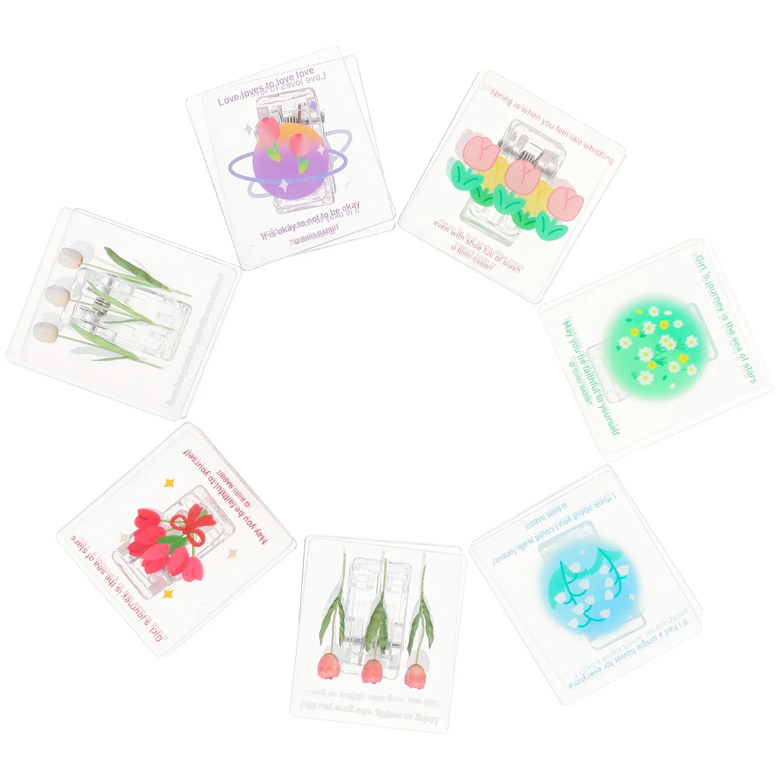 7Pcs Acrylic File Clip Flower Pattern Portable Household Paper Clip Strong Hold Organizer Office Supply Multi-Function Sealing
7Pcs Acrylic File Clip Flower Pattern Portable Household Paper Clip Strong Hold Organizer Office Supply Multi-Function Sealing