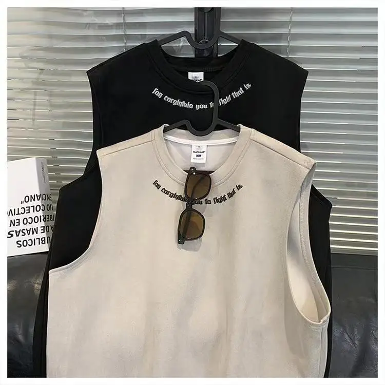 Waistcoat sleeveless sports vest men's summer retro loose casual trend suede T-shirt trendy men clothing t shirt for men tops
Waistcoat sleeveless sports vest men's summer retro loose casual trend suede T-shirt trendy men clothing t shirt for men tops
