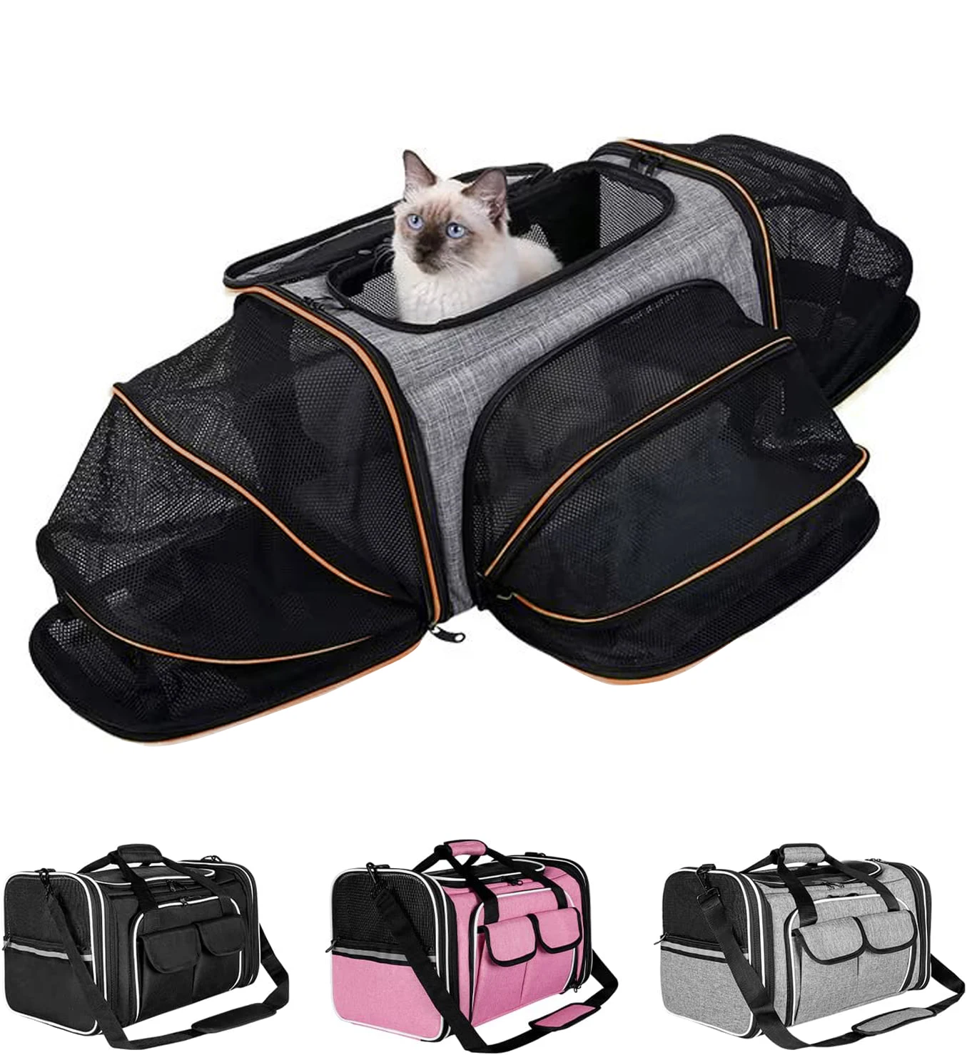 Extra Large Expandable Pet Carrier with Removable Plush Liner for Cats And Dogs - Ideal for Vacations
Extra Large Expandable Pet Carrier with Removable Plush Liner for Cats And Dogs - Ideal for Vacations
