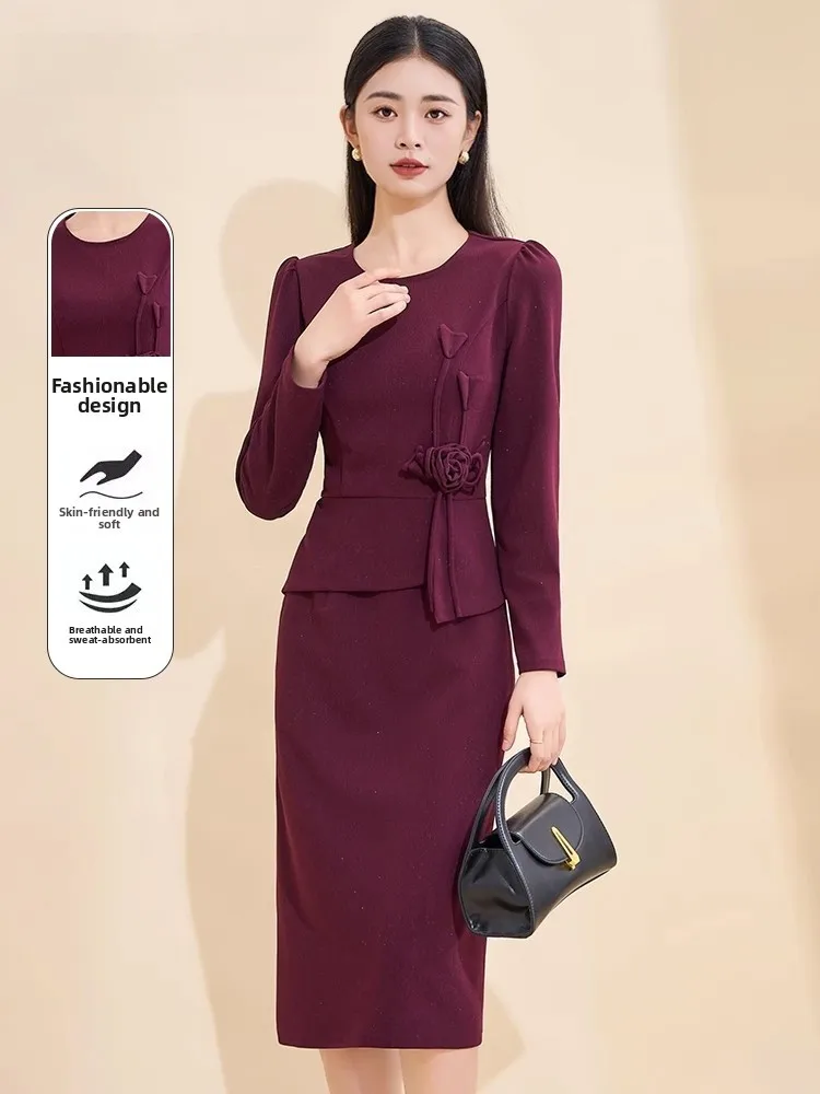 Spring Autumn New Chinese Style Wedding Dress Long Sleeve Midi A-Line Skirt Soft Polyester Blend High Waist Wedding Gown
Spring Autumn New Chinese Style Wedding Dress Long Sleeve Midi A-Line Skirt Soft Polyester Blend High Waist Wedding Gown