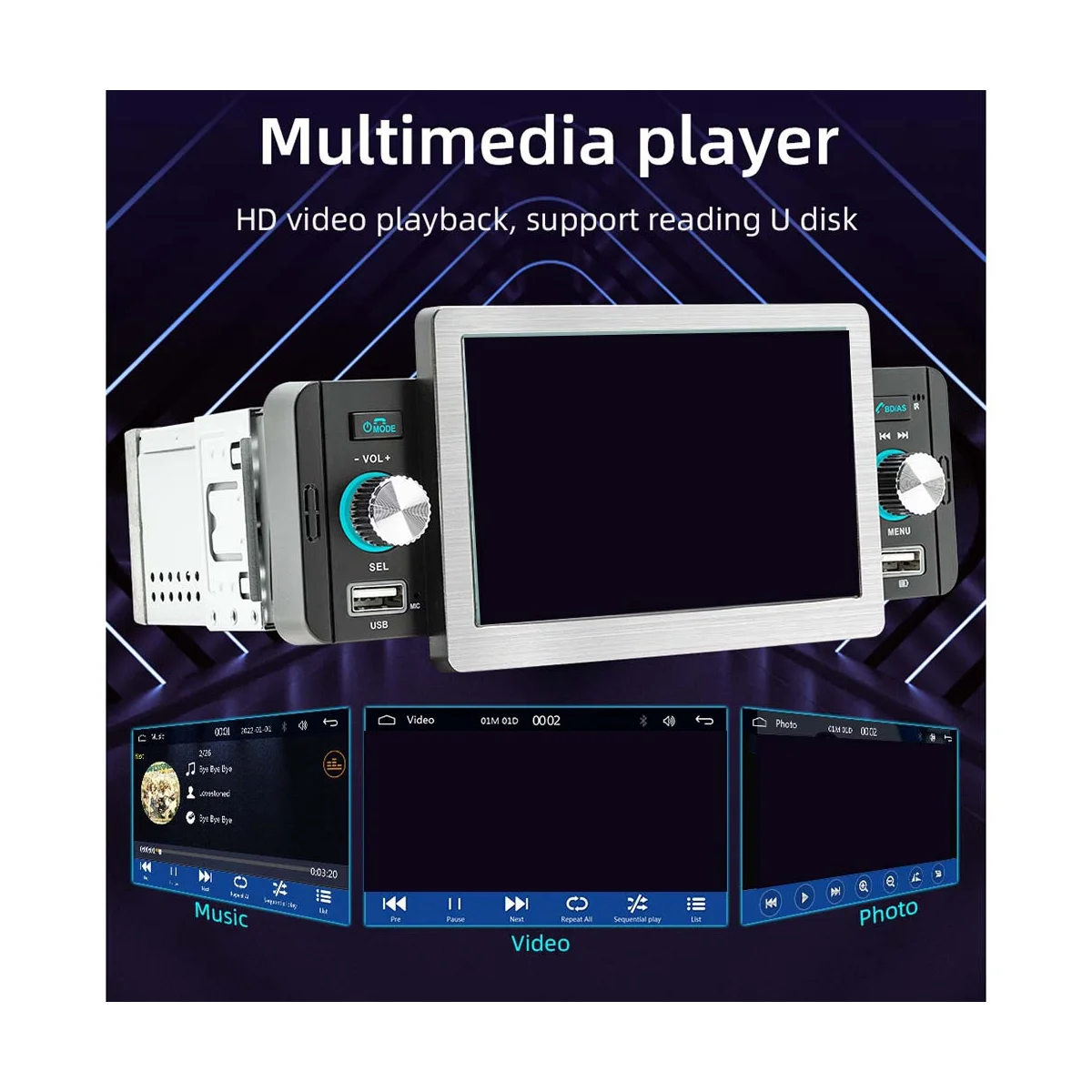 5Inch Car Touch Screen Wireless CarPlay Android Auto Car Portable Radio Bluetooth MP5 FM Receiver Audio System the Host
5Inch Car Touch Screen Wireless CarPlay Android Auto Car Portable Radio Bluetooth MP5 FM Receiver Audio System the Host
