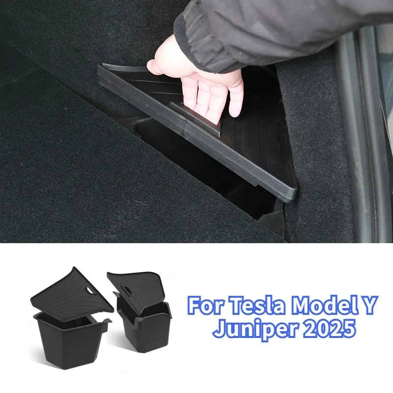For Tesla Model Y Juniper 2025 Rear Trunk Side Storage Box Cargo Organizer TPE Bin Box Flocking Mat Partition Board Accessories
For Tesla Model Y Juniper 2025 Rear Trunk Side Storage Box Cargo Organizer TPE Bin Box Flocking Mat Partition Board Accessories