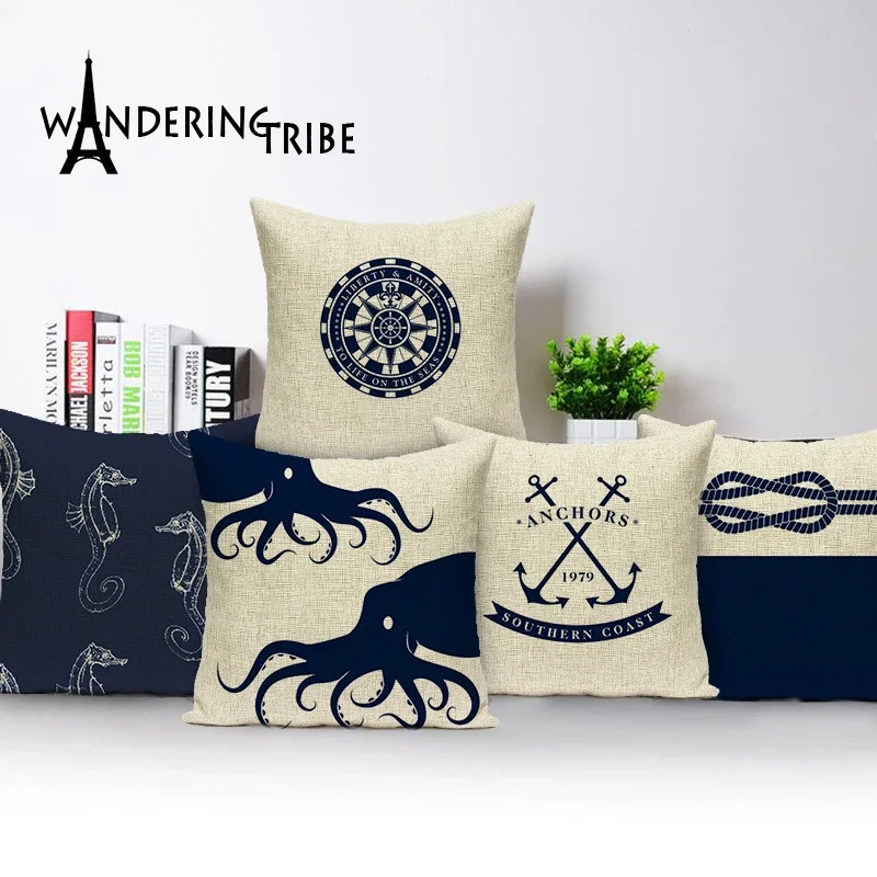 Sea Blue Compass Printed Cushion Cover Anchor Pattern Marine Ship Throw Pillow Case Decorative Pillowcase Cojines Almofadas
Sea Blue Compass Printed Cushion Cover Anchor Pattern Marine Ship Throw Pillow Case Decorative Pillowcase Cojines Almofadas