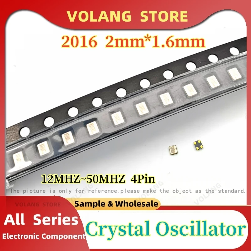 10PCS SMD 2016 Passive Crystal Oscillator 12MHZ 2mm*1.6mm 16MHZ 19.2M 20M 24M 25M 26M 27M 30M 32MHZ 37.4M 38.4M 40M 48MHZ 50MHZ
10PCS SMD 2016 Passive Crystal Oscillator 12MHZ 2mm*1.6mm 16MHZ 19.2M 20M 24M 25M 26M 27M 30M 32MHZ 37.4M 38.4M 40M 48MHZ 50MHZ