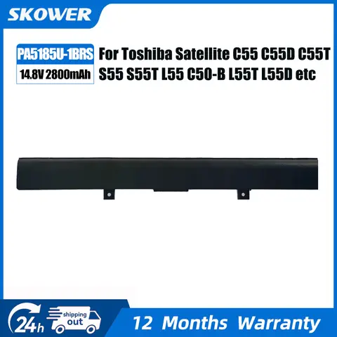 SKOWER PA5185U-1BRS Batería para Toshiba Satellite C55 C55D C55T S55 S55T L55 C50-B L55T L55D C55-B PA5184U/PA5195U/PA5186U-1BRS