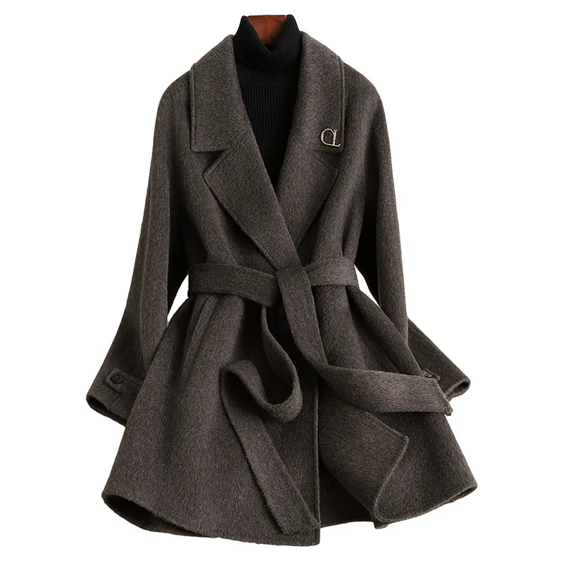 Double-sided wool coat 2024 autumn and winter new small medium long high-end light luxury wool coat woman
Double-sided wool coat 2024 autumn and winter new small medium long high-end light luxury wool coat woman
