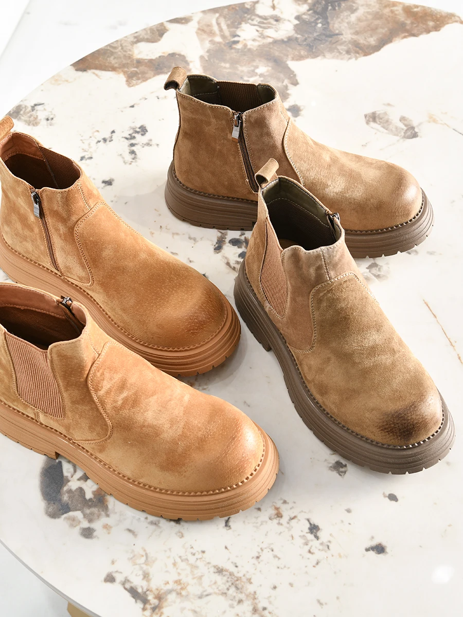 High-End Retro Colored Pig Eighth Leather Men's Anti-Slip Thick Bottom Workwear High-Top Genuine Leather Casual Boots
High-End Retro Colored Pig Eighth Leather Men's Anti-Slip Thick Bottom Workwear High-Top Genuine Leather Casual Boots