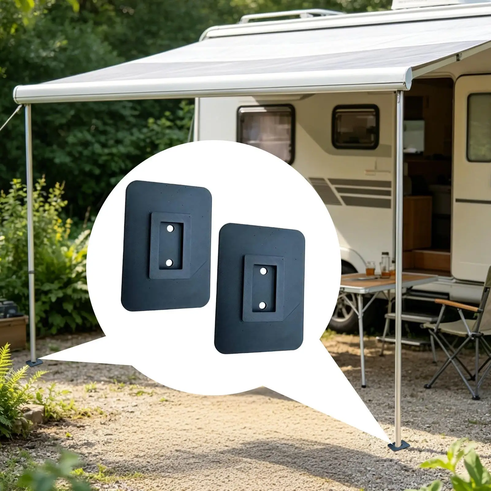 2pcs RV Awning Support Plate Heavy Duty Portable Plate Camping Awning Foot Pads For Outdoor Summer Picnic Holiday Travel
2pcs RV Awning Support Plate Heavy Duty Portable Plate Camping Awning Foot Pads For Outdoor Summer Picnic Holiday Travel