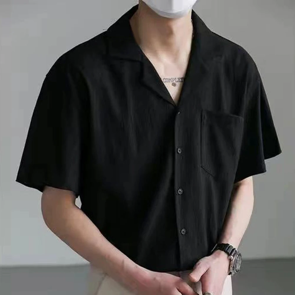 New Men's Shirt Men's Shirt Fit Shirt Solid Color Summer Turndown Collar Holiday Korean Style Casual Shirt Daily
New Men's Shirt Men's Shirt Fit Shirt Solid Color Summer Turndown Collar Holiday Korean Style Casual Shirt Daily