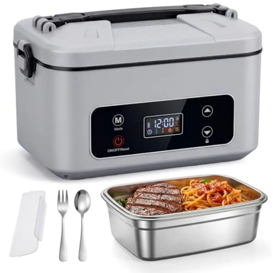 Cordless Electric Lunch Box for Adults: 5.1 Cups, 24000mAh Battery, Scheduled 5-Side Even Heating, 100W Portable Food Warmer in
Cordless Electric Lunch Box for Adults: 5.1 Cups, 24000mAh Battery, Scheduled 5-Side Even Heating, 100W Portable Food Warmer in