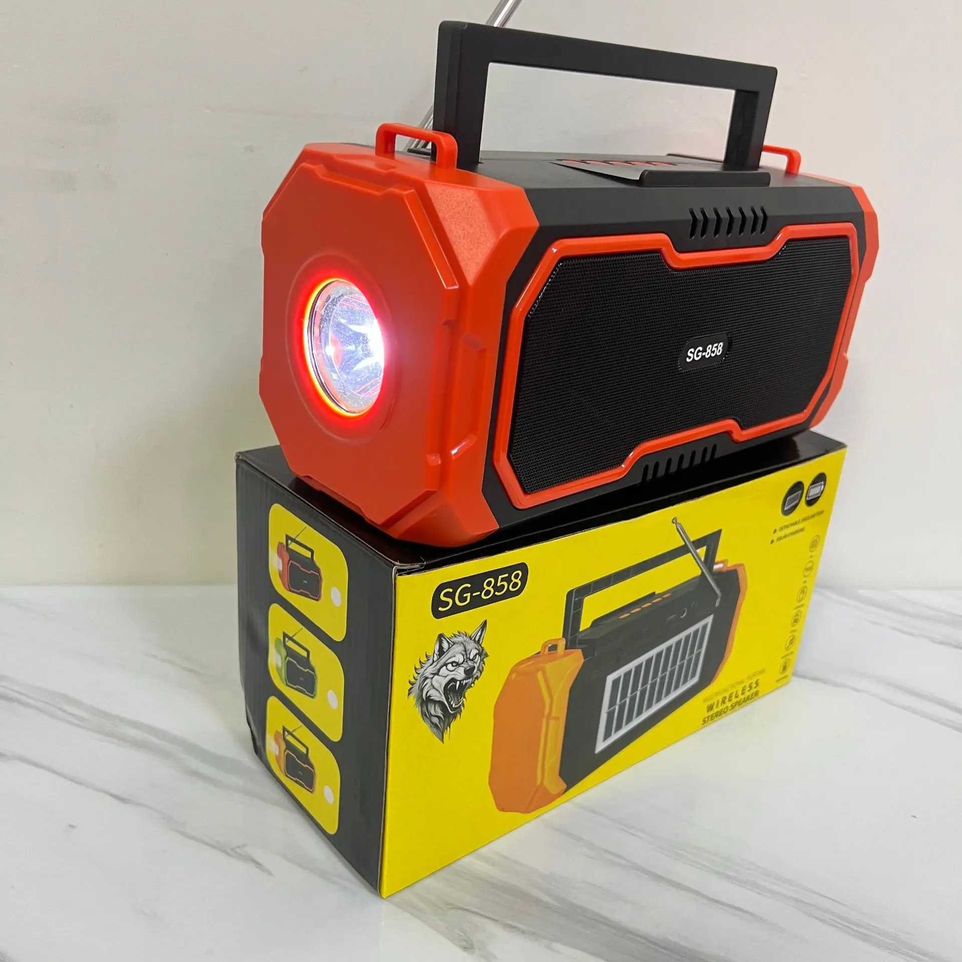 Портативная Bluetooth-колонка SG-858 с солнечной батареей, фонариком, FM-радио, TWS-сопряжением, 10 Вт, для танцев на площади, кемпинга и путешествий
Портативная Bluetooth-колонка SG-858 с солнечной батареей, фонариком, FM-радио, TWS-сопряжением, 10 Вт, для танцев на площади, кемпинга и путешествий