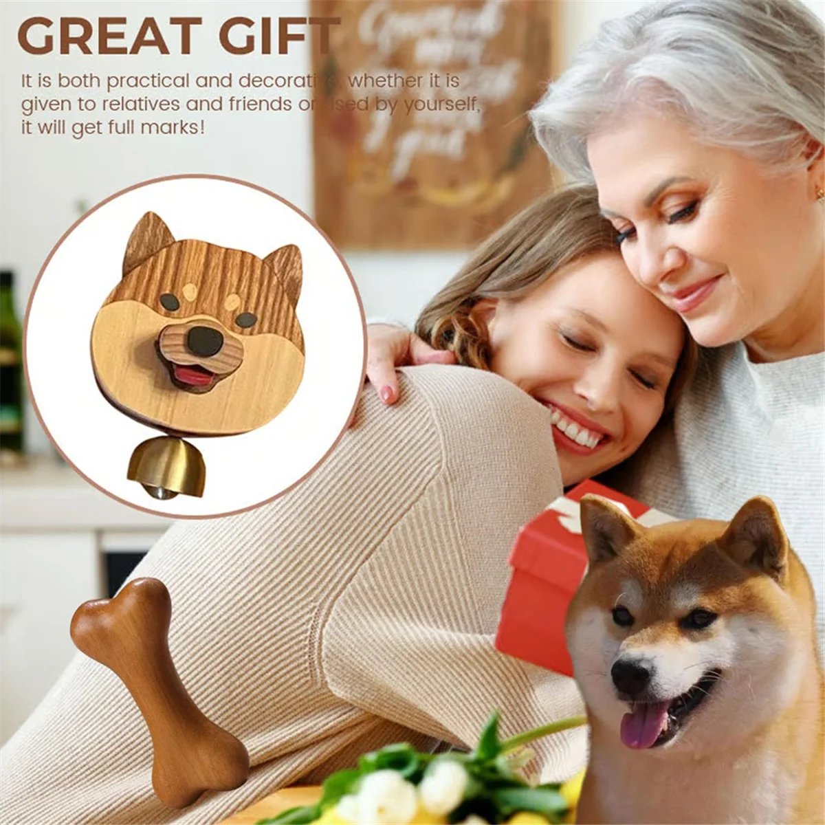 A56XQ Wooden Shiba Inu Wind Chime Doorbell, Hanging Decoration Wind Chime, Wood Products Doorbell Shiba Inu Doorbell
A56XQ Wooden Shiba Inu Wind Chime Doorbell, Hanging Decoration Wind Chime, Wood Products Doorbell Shiba Inu Doorbell