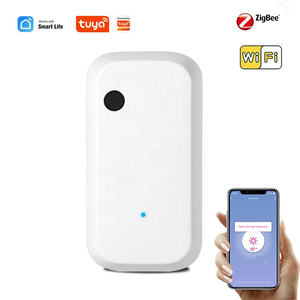 Tuya ZigBee WiFi Light Sensor Intelligent Home Illumination Sensor Brightness Detector Automation Work with Smart life Linkage
Tuya ZigBee WiFi Light Sensor Intelligent Home Illumination Sensor Brightness Detector Automation Work with Smart life Linkage