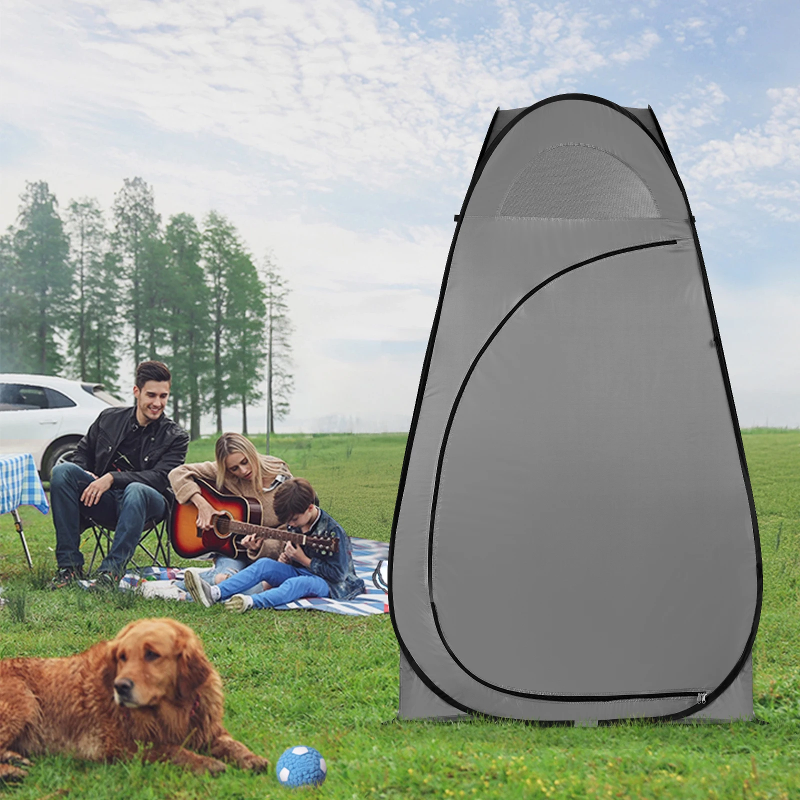 Portable Outdoor Pop-up Toilet Dressing Fitting Room Privacy Shelter Tent Dark Gray
Portable Outdoor Pop-up Toilet Dressing Fitting Room Privacy Shelter Tent Dark Gray