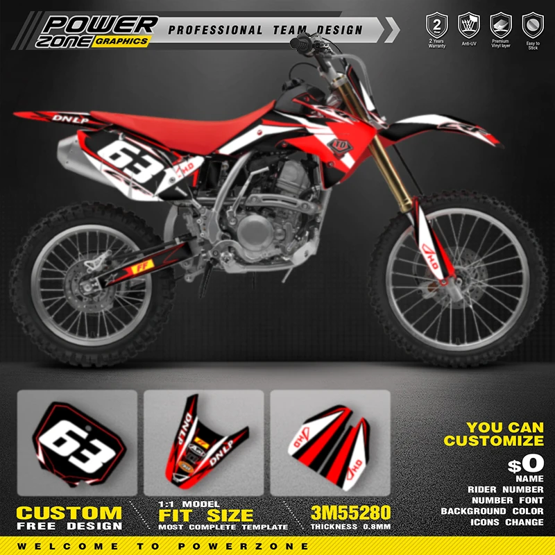 PowerZone пользовательские графические фоны наклейки наборы наклеек для HONDA CRF150R 2020-2007 CRF150cc имя мотоцикла номер 007
PowerZone пользовательские графические фоны наклейки наборы наклеек для HONDA CRF150R 2020-2007 CRF150cc имя мотоцикла номер 007