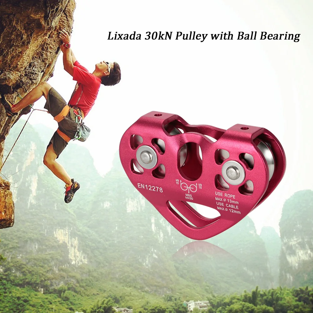 Lixada 30kN Cable Trolley Pulley with Ball Bearing Cable Trolley Caving Trolley Pulley for Climbing Caving Aloft Work Rescue
Lixada 30kN Cable Trolley Pulley with Ball Bearing Cable Trolley Caving Trolley Pulley for Climbing Caving Aloft Work Rescue