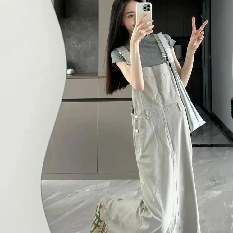 Korea Two-Piece Set Loose Slit Strap Skirt Layered Slim T-Shirt Women Summer Temperament Simple Casual Fashion Suit
Korea Two-Piece Set Loose Slit Strap Skirt Layered Slim T-Shirt Women Summer Temperament Simple Casual Fashion Suit