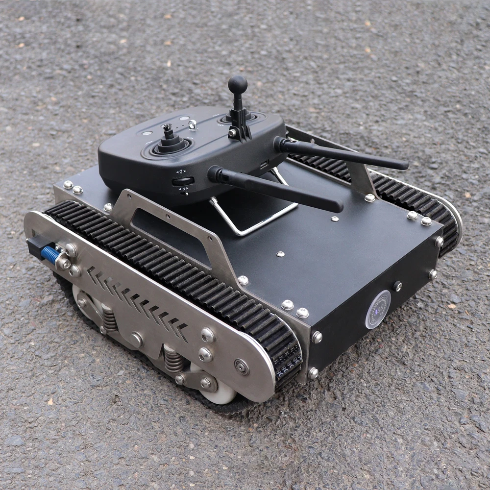 Remote control intelligent mini rubber crawler robot
Remote control intelligent mini rubber crawler robot