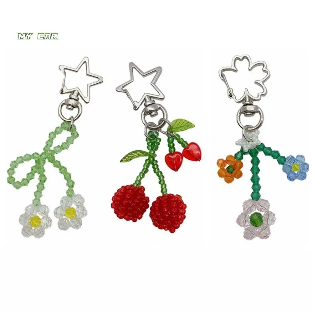 Woman Girl Crystal Cherry Keychain Beaded Bag Pendant Flower Keyring Handmade Key Holder Phone Chain Strap Phone Charm
Woman Girl Crystal Cherry Keychain Beaded Bag Pendant Flower Keyring Handmade Key Holder Phone Chain Strap Phone Charm