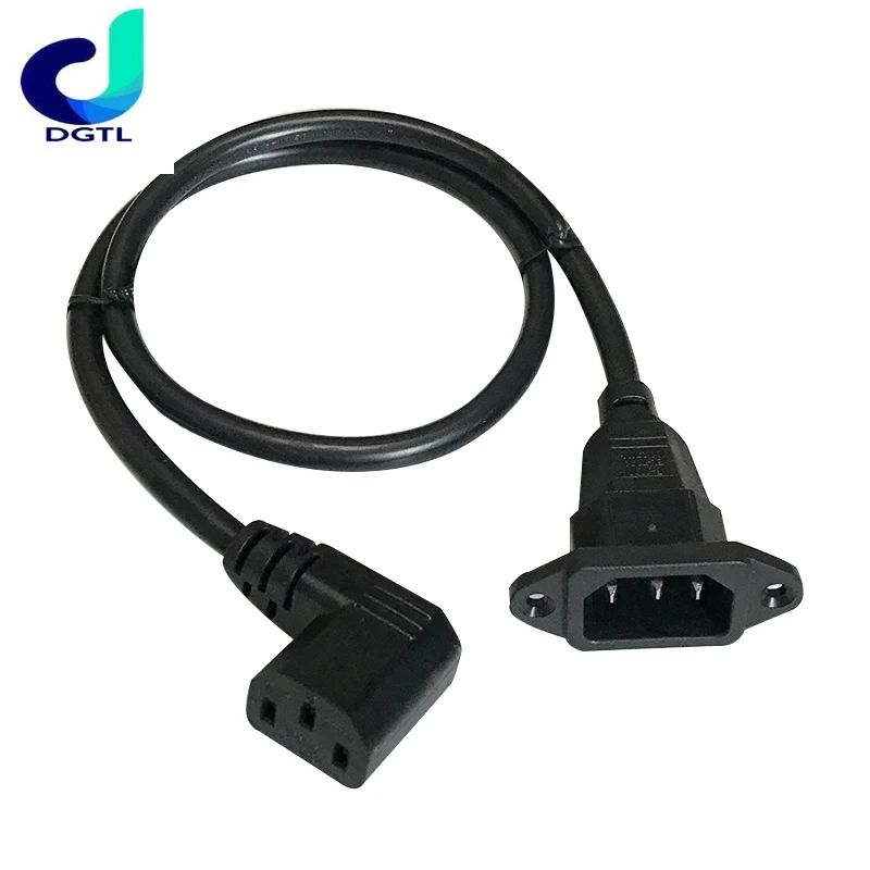 IEC320 C14 to C13 Extension cord C14 with screw holes and C13 Angled 60cm lenght H05VV-F 3G
IEC320 C14 to C13 Extension cord C14 with screw holes and C13 Angled 60cm lenght H05VV-F 3G