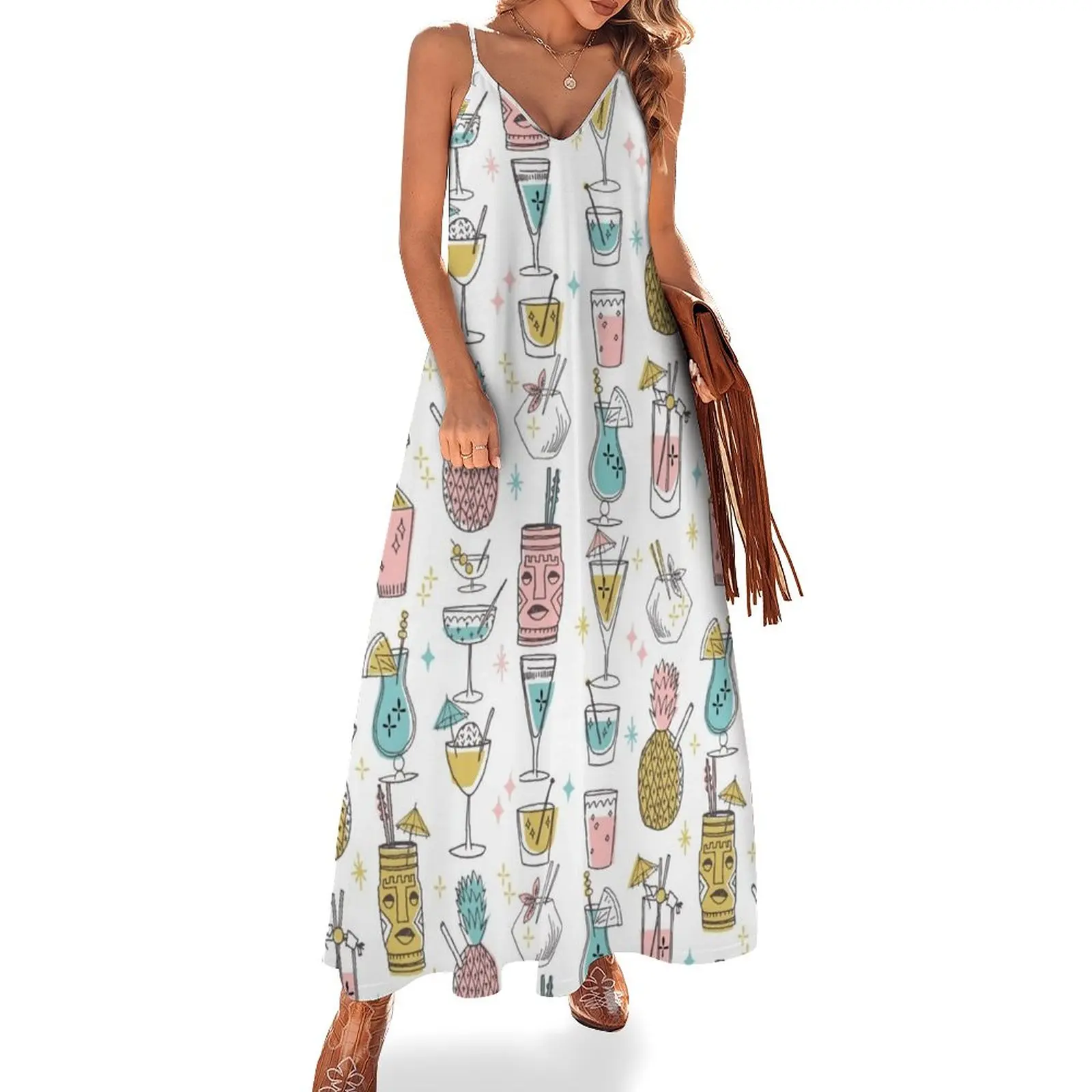 Tropical cocktails tiki bar hawaiian drinks cute pattern by andrea lauren Sleeveless Dress Long dress
Tropical cocktails tiki bar hawaiian drinks cute pattern by andrea lauren Sleeveless Dress Long dress