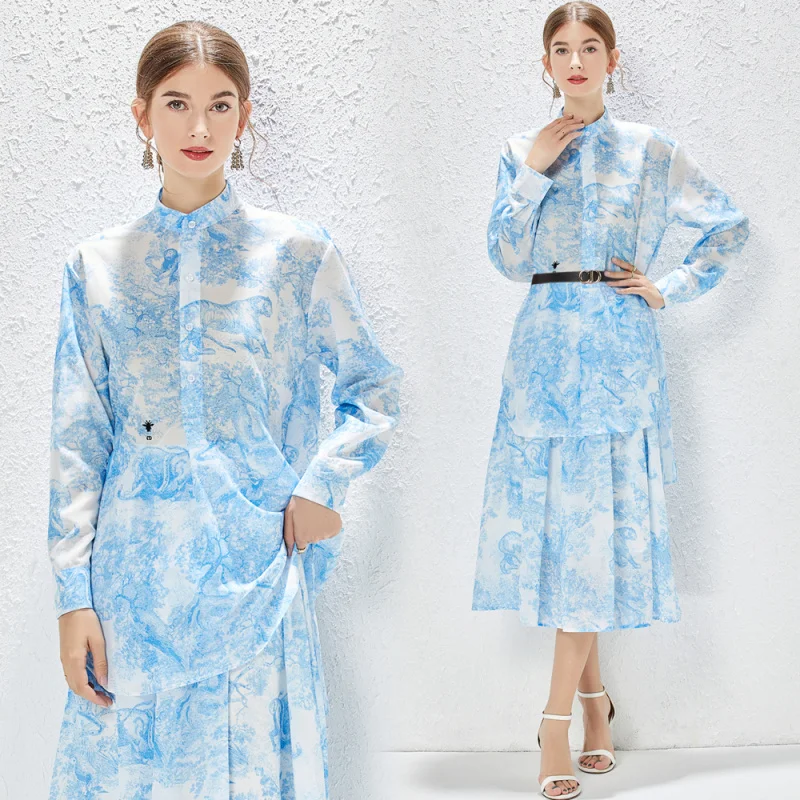 Real Shot Station Big Women's Clothing Spring and Summer New Loose Long Sleeve Shirt Big Hem Skirt Suit
Real Shot Station Big Women's Clothing Spring and Summer New Loose Long Sleeve Shirt Big Hem Skirt Suit