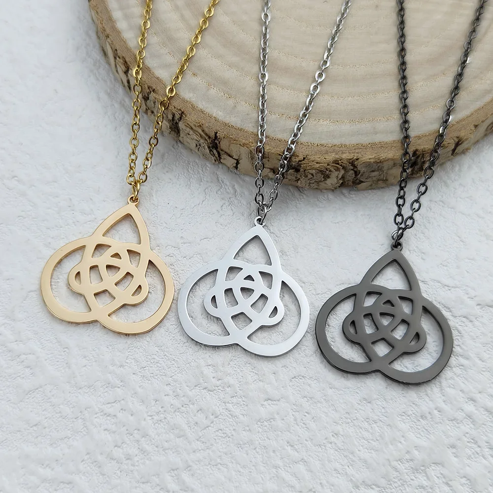 Stainless Steel Celtic Knot Necklace Hollow Triangle Pendant Necklaces Gold Plated Cross Chain Vintage Jewelry Accessories
Stainless Steel Celtic Knot Necklace Hollow Triangle Pendant Necklaces Gold Plated Cross Chain Vintage Jewelry Accessories