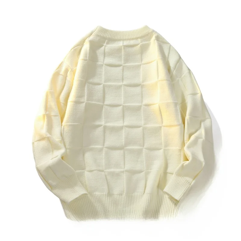 Новый мужской зимний вязаный свитер в клетку, свободный повседневный пуловер с круглым вырезом, модный, из полиэстеровой смеси, с длинными рукавами
Новый мужской зимний вязаный свитер в клетку, свободный повседневный пуловер с круглым вырезом, модный, из полиэстеровой смеси, с длинными рукавами