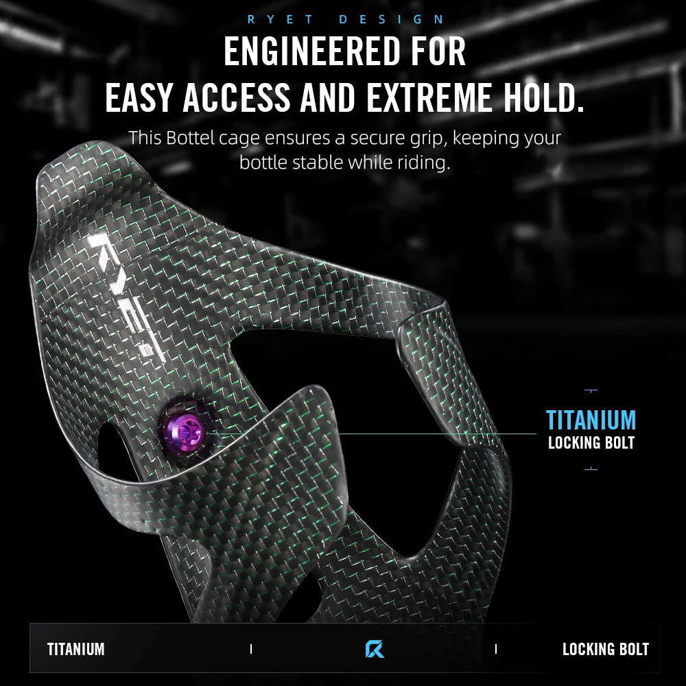 RYET 29g Ultralight T800 Carbon Fiber Bike Bottle Cage,Titanium Bolts Bicycle Cycling Holder Stand MTB Road Bicycle Accessories
RYET 29g Ultralight T800 Carbon Fiber Bike Bottle Cage,Titanium Bolts Bicycle Cycling Holder Stand MTB Road Bicycle Accessories