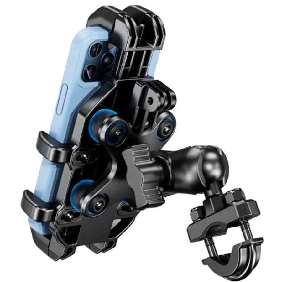 Motorcycle Phone Mount Holder with Vibration Dampener, Anti-Shake Handlebar Cellphone Cradle for Bike Bicycle Scooter ATV, Adju
Motorcycle Phone Mount Holder with Vibration Dampener, Anti-Shake Handlebar Cellphone Cradle for Bike Bicycle Scooter ATV, Adju