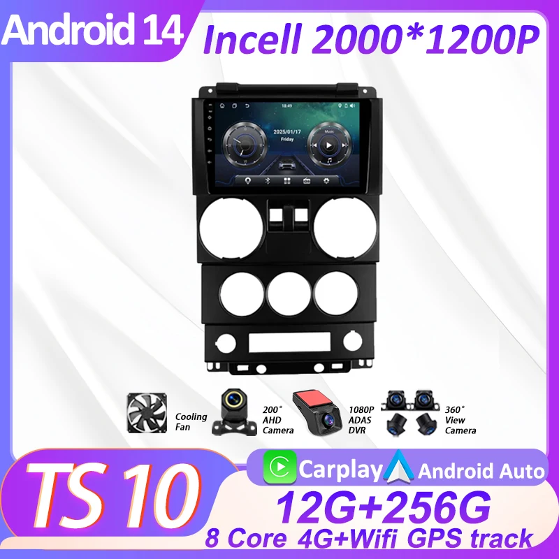Android 14 8-ядерный процессор для Jeep Wrangler 3 JK 2008-2010 Автомобильный мультимедийный радиоплеер GPS-навигация Стерео головное устройство Сенсорный экран
Android 14 8-ядерный процессор для Jeep Wrangler 3 JK 2008-2010 Автомобильный мультимедийный радиоплеер GPS-навигация Стерео головное устройство Сенсорный экран