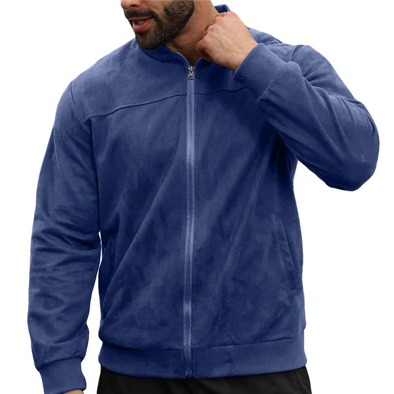 Spring Autumn Casual Coat Men Suede Solid Color Zipper Jacket Casual Retro Long Sleeve Baseball Jackets Male Loose Outwear Coats
Spring Autumn Casual Coat Men Suede Solid Color Zipper Jacket Casual Retro Long Sleeve Baseball Jackets Male Loose Outwear Coats