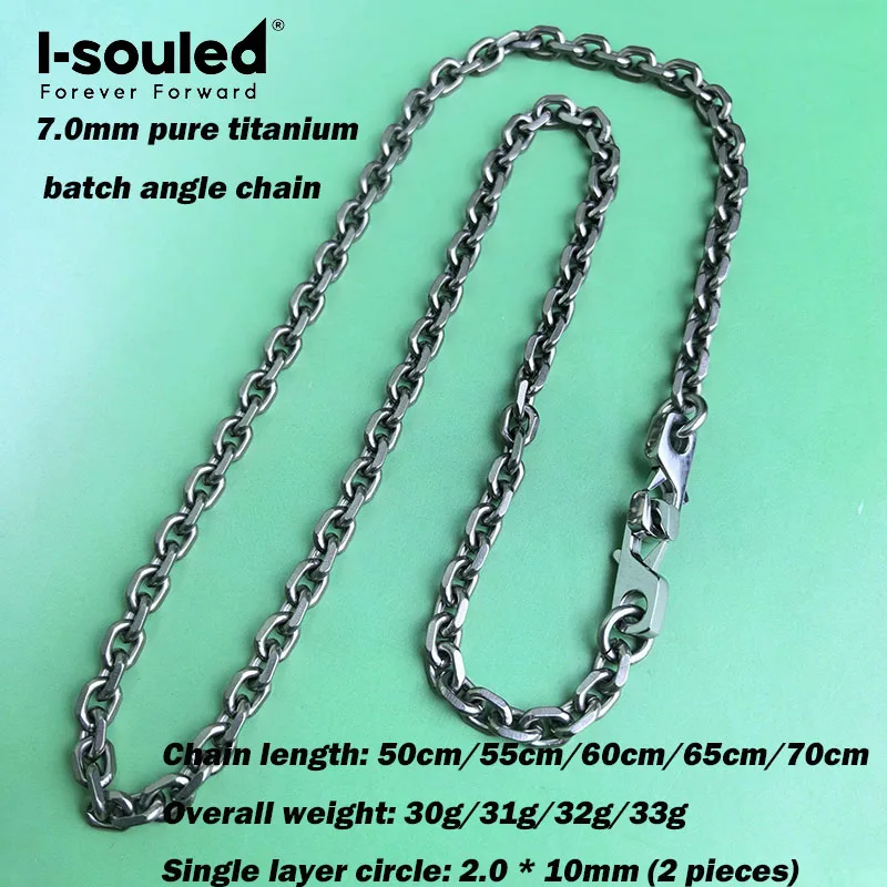 TA1 pure titanium batch angle chain 7.0mm O-chain necklace, men's trendy and favorite style
TA1 pure titanium batch angle chain 7.0mm O-chain necklace, men's trendy and favorite style