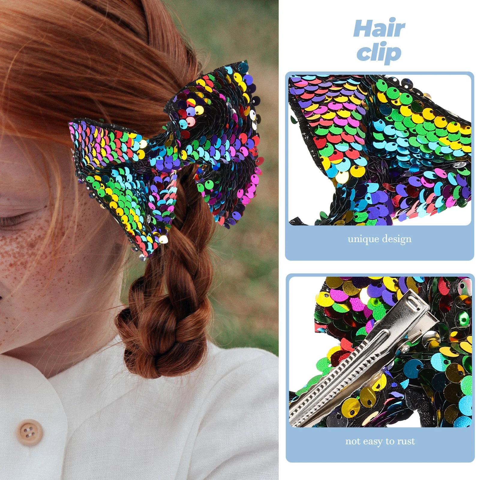 4Pcs Bow Hair Clip for Children Girls Decorative Sequin Bow Clamp Adorable Design Hair Bows for Little Girl Party Daily Use
4Pcs Bow Hair Clip for Children Girls Decorative Sequin Bow Clamp Adorable Design Hair Bows for Little Girl Party Daily Use