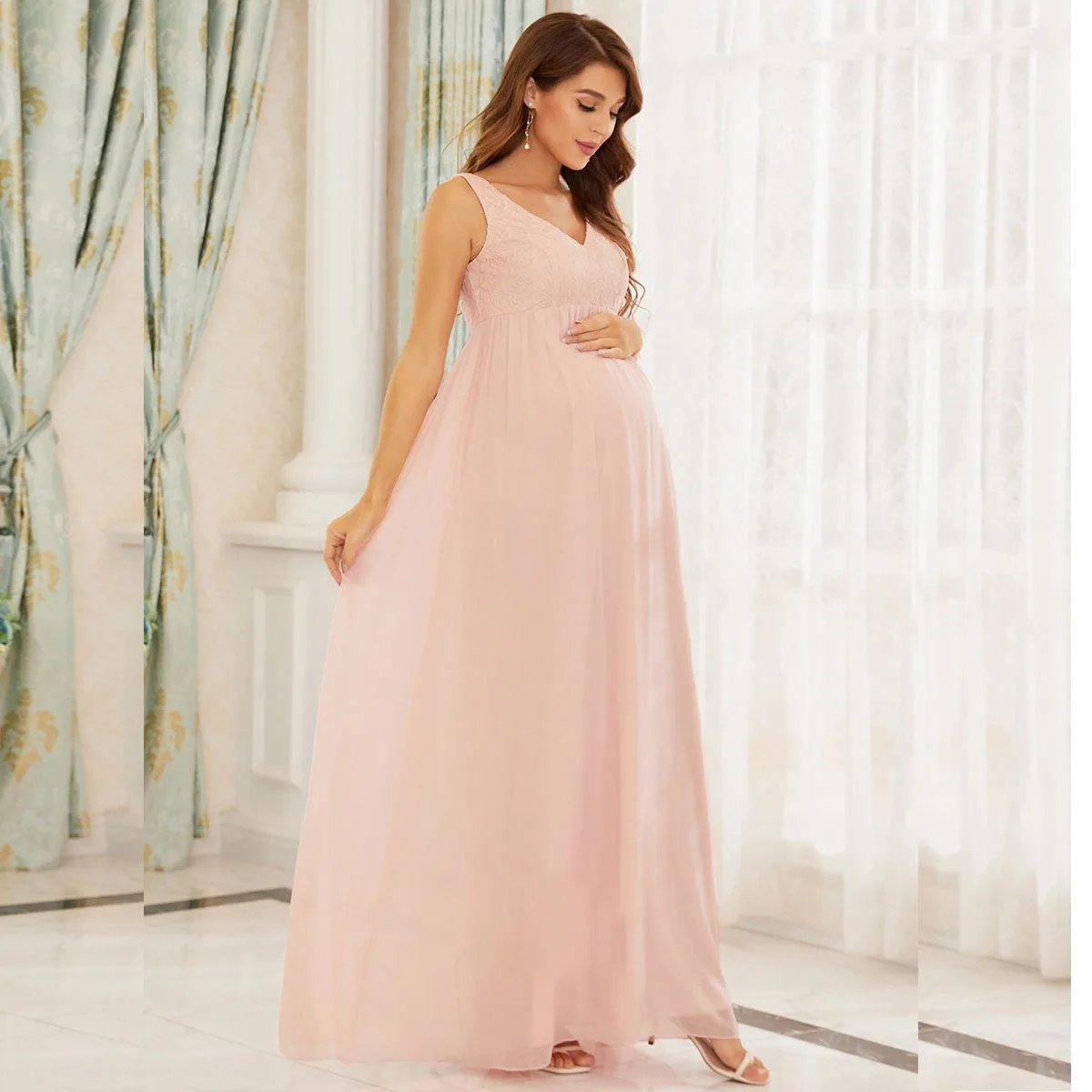 2024 New Chiffon Lace Maternity Photography Long Dress V-neck Maxi Lace Maternity Dresses For Photo Shoot Pregnant Woman Gown
2024 New Chiffon Lace Maternity Photography Long Dress V-neck Maxi Lace Maternity Dresses For Photo Shoot Pregnant Woman Gown