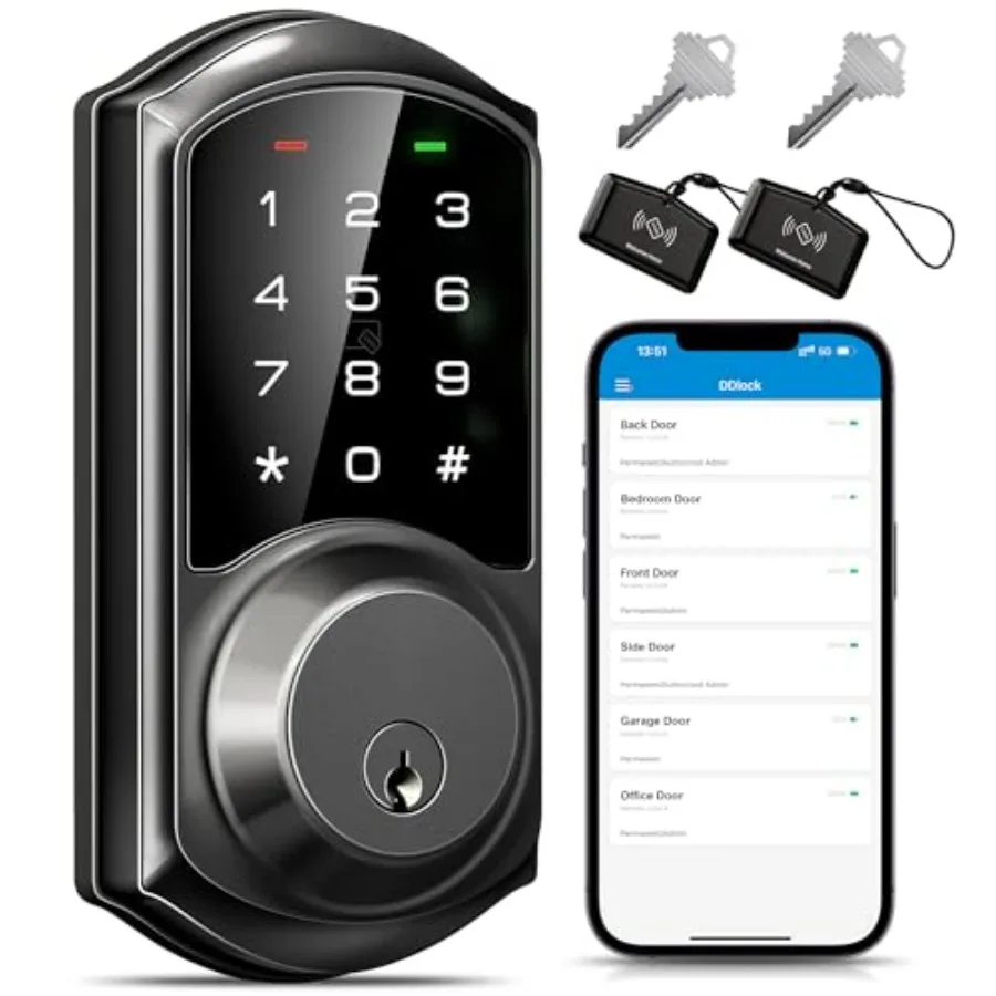 VE06 Smart Deadbolt with App Control, Keyless Entry Smart Lock for Front Door, Electronic Digital Door Lock with Code, Easy Ins
VE06 Smart Deadbolt with App Control, Keyless Entry Smart Lock for Front Door, Electronic Digital Door Lock with Code, Easy Ins
