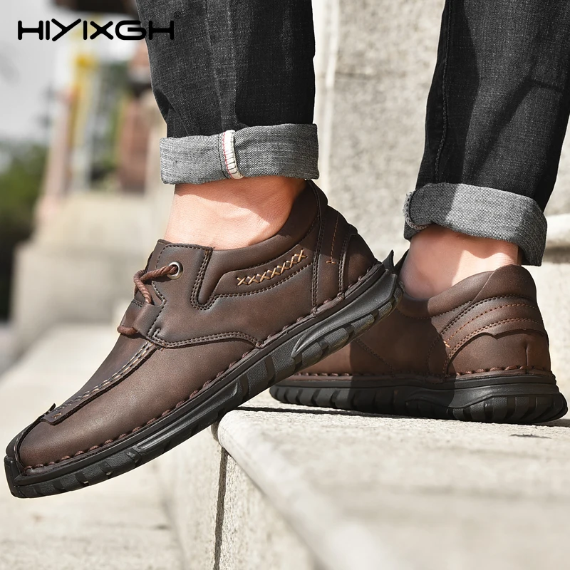 Men's Casual Leather Shoes Slip-On Wide Foot Breathable Genuine Leather Soft Sole Dad Shoes Spring Autumn Rubber Sole
Men's Casual Leather Shoes Slip-On Wide Foot Breathable Genuine Leather Soft Sole Dad Shoes Spring Autumn Rubber Sole
