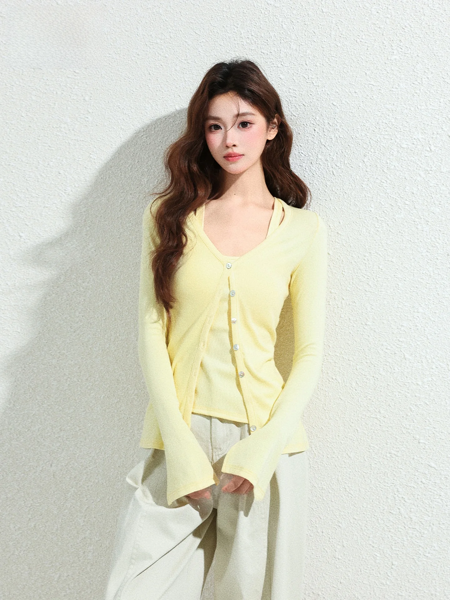 Chic Yellow Knitted Open Cardigan Set Women's Fashion Slimming Atmosphere Two-Piece Set Spring Casual Style Long Sleeve round...
Chic Yellow Knitted Open Cardigan Set Women's Fashion Slimming Atmosphere Two-Piece Set Spring Casual Style Long Sleeve round...