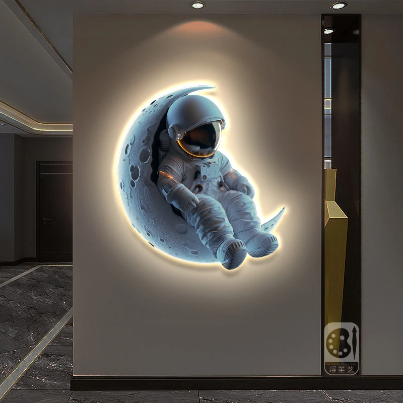Entrance Decorative Painting LED Light Painting Living Room Corridor Mural Children's Room Astronaut Hanging Painting Wall Decor
Entrance Decorative Painting LED Light Painting Living Room Corridor Mural Children's Room Astronaut Hanging Painting Wall Decor